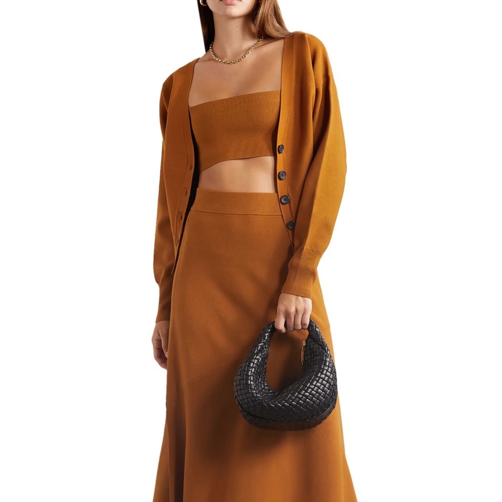 A.L.C. Brown Orange crop top